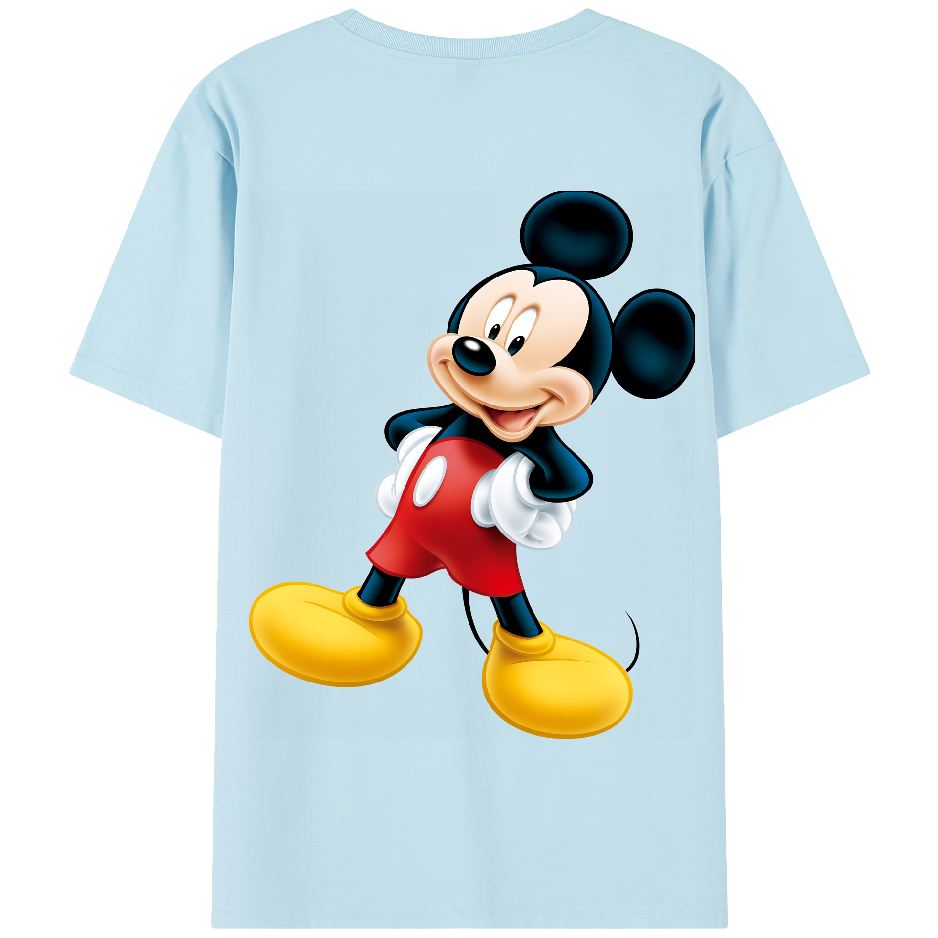 （画像用） ミッキーマウス Mickey Mouse 綿100％半袖Tシャツ（背面プリント）